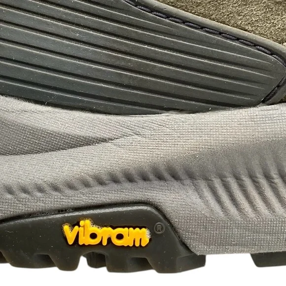 Merrell Womens Hiking Shoes Sz 7.5 Olive Green Blue Suede Low Top Vibram Outdoor - Picture 4 of 13